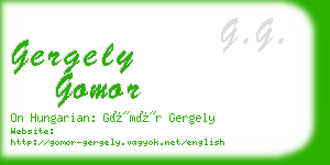 gergely gomor business card